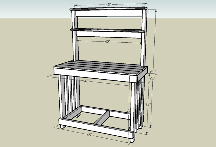 Potting Bench Plans