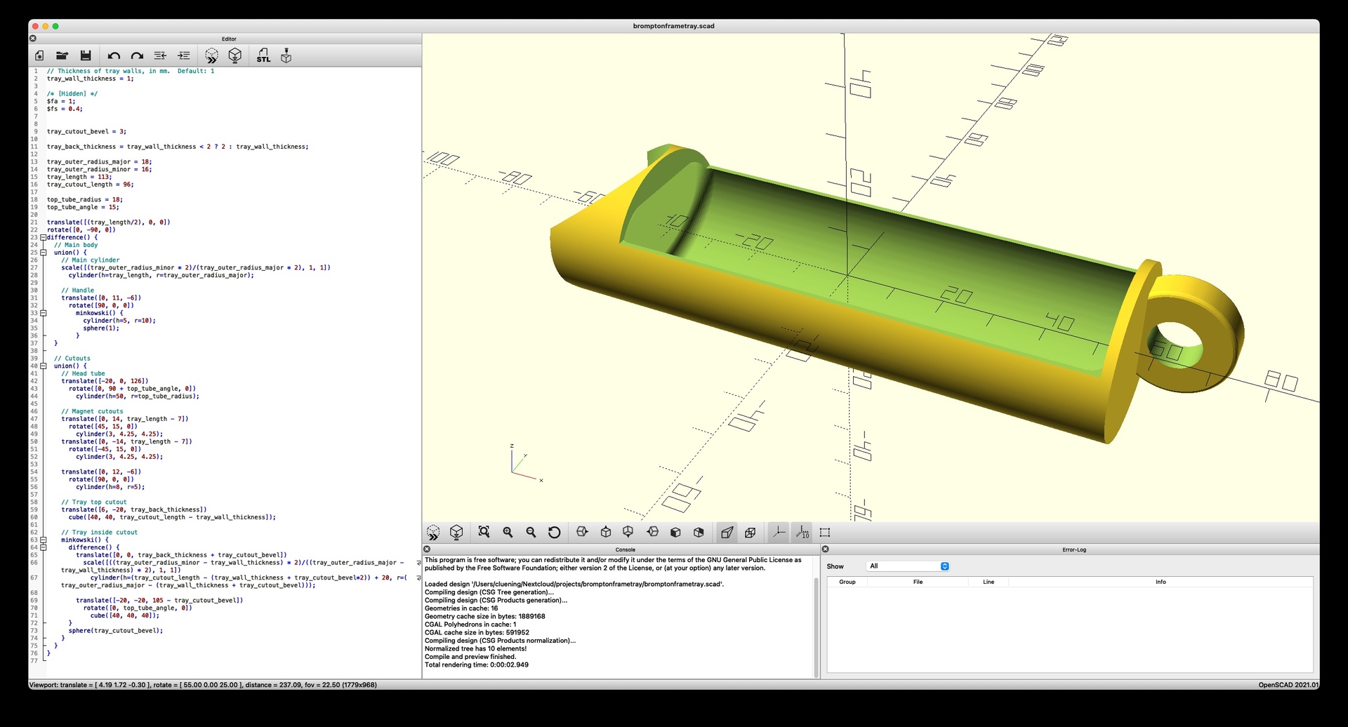 OpenSCAD screenshot