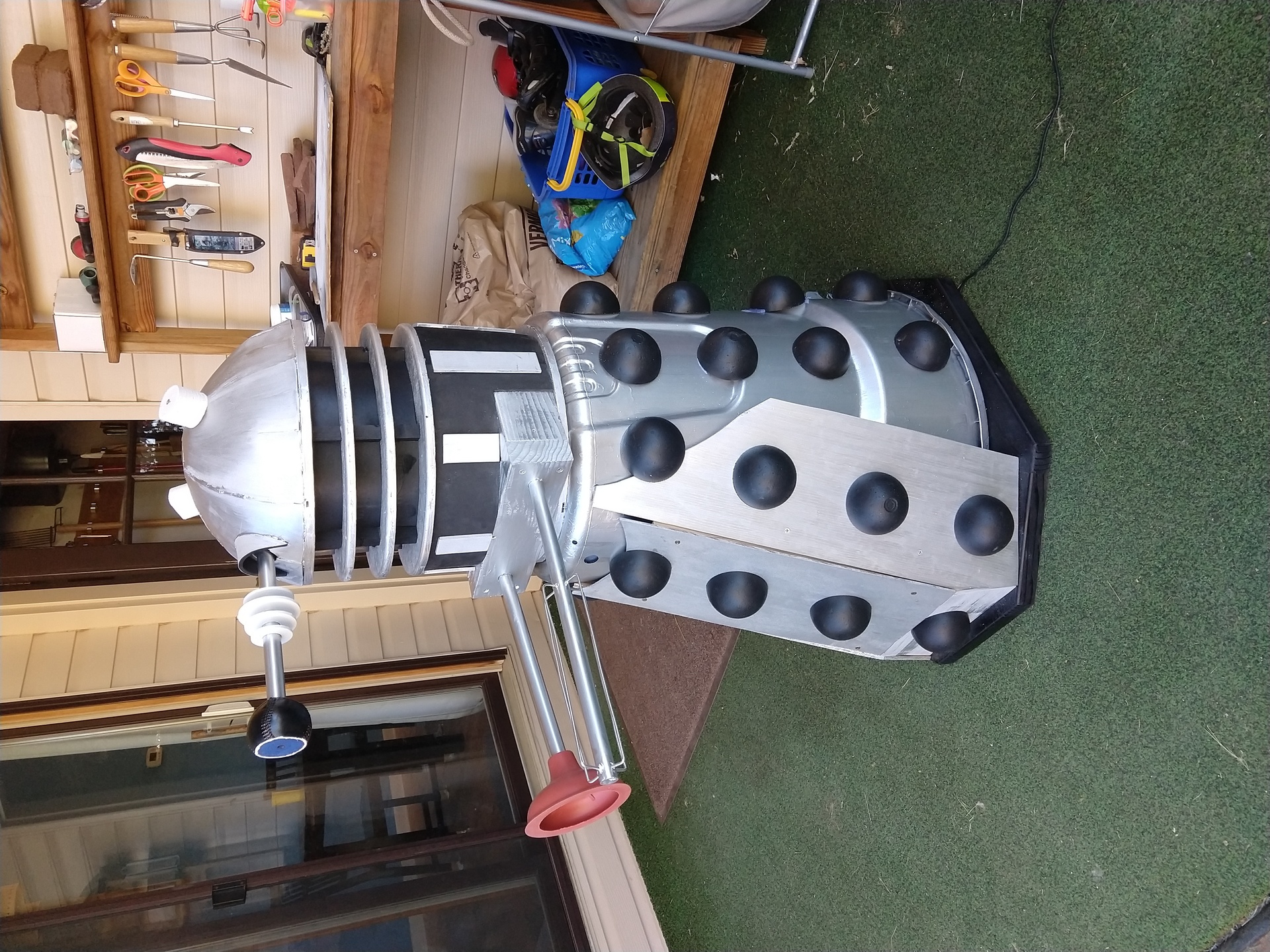 Side view of in-progress build