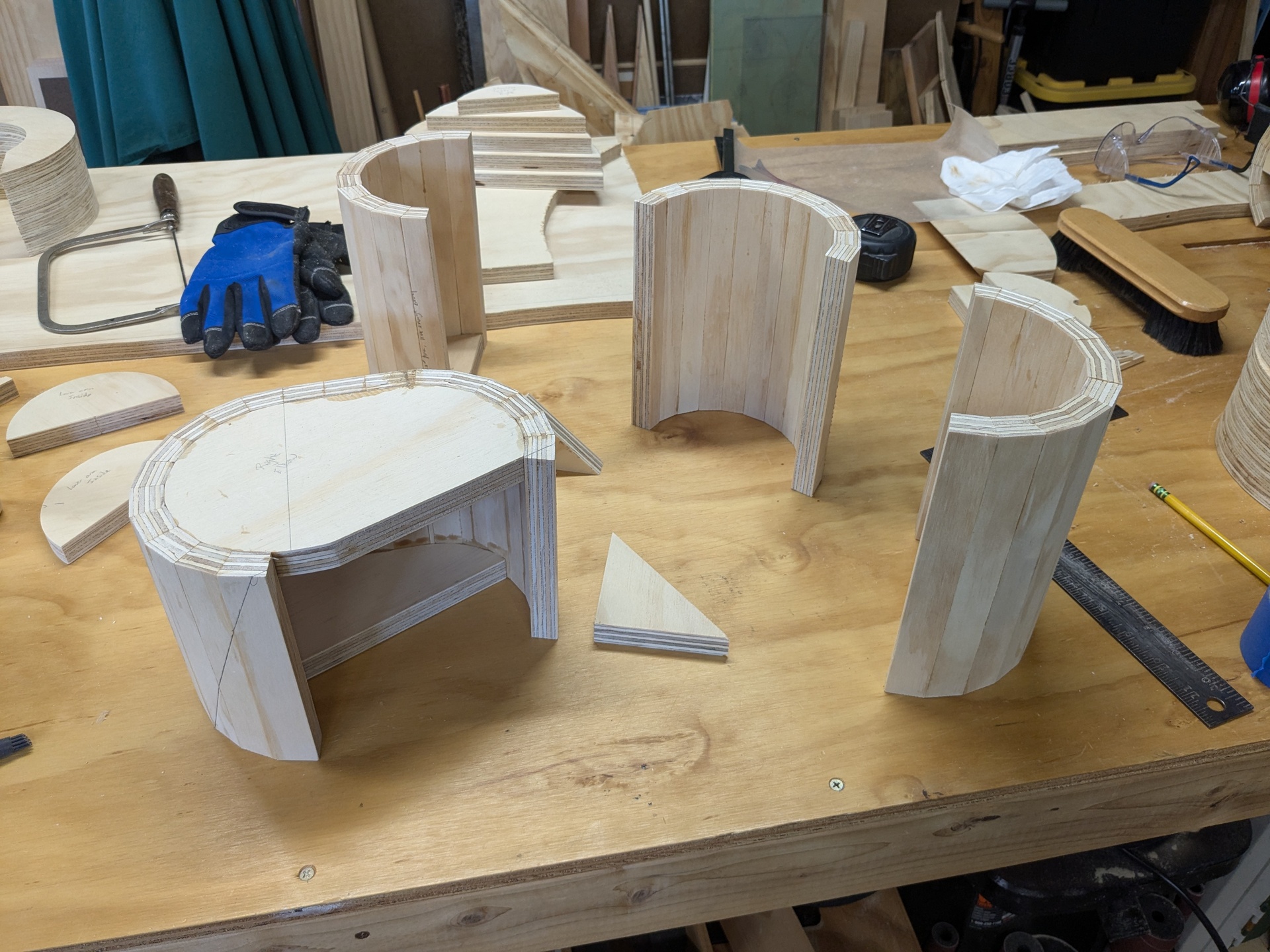 Parts that went into making the arms