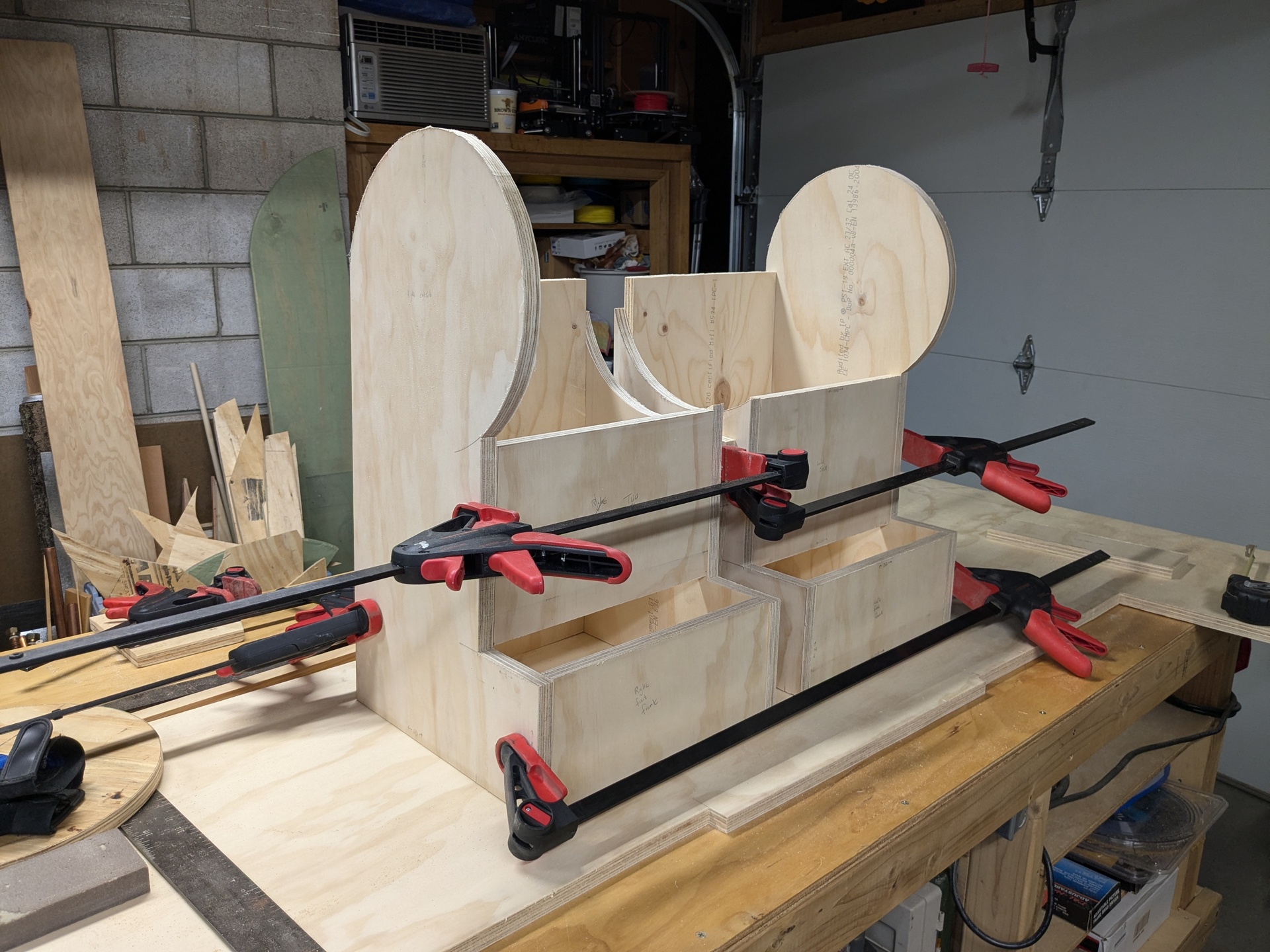 Test-fitting leg pieces