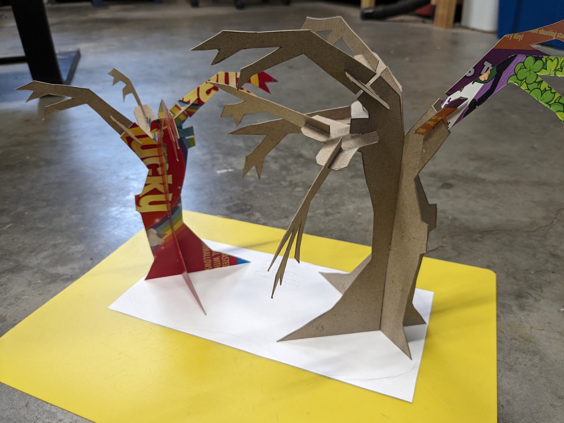 A cereal box cardboard prototype