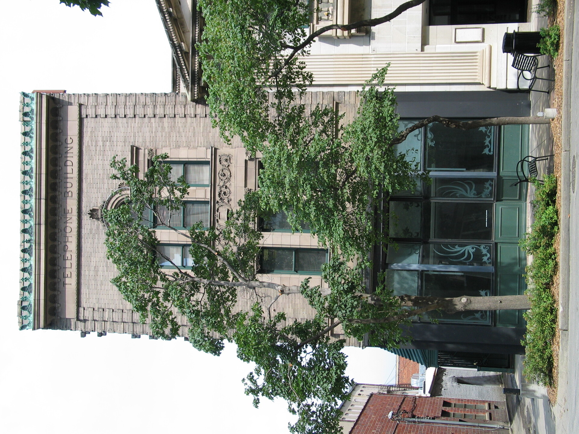 View of the front of the Telephone Building